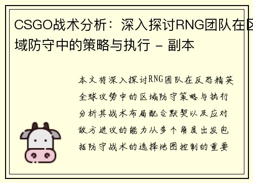 CSGO战术分析：深入探讨RNG团队在区域防守中的策略与执行 - 副本